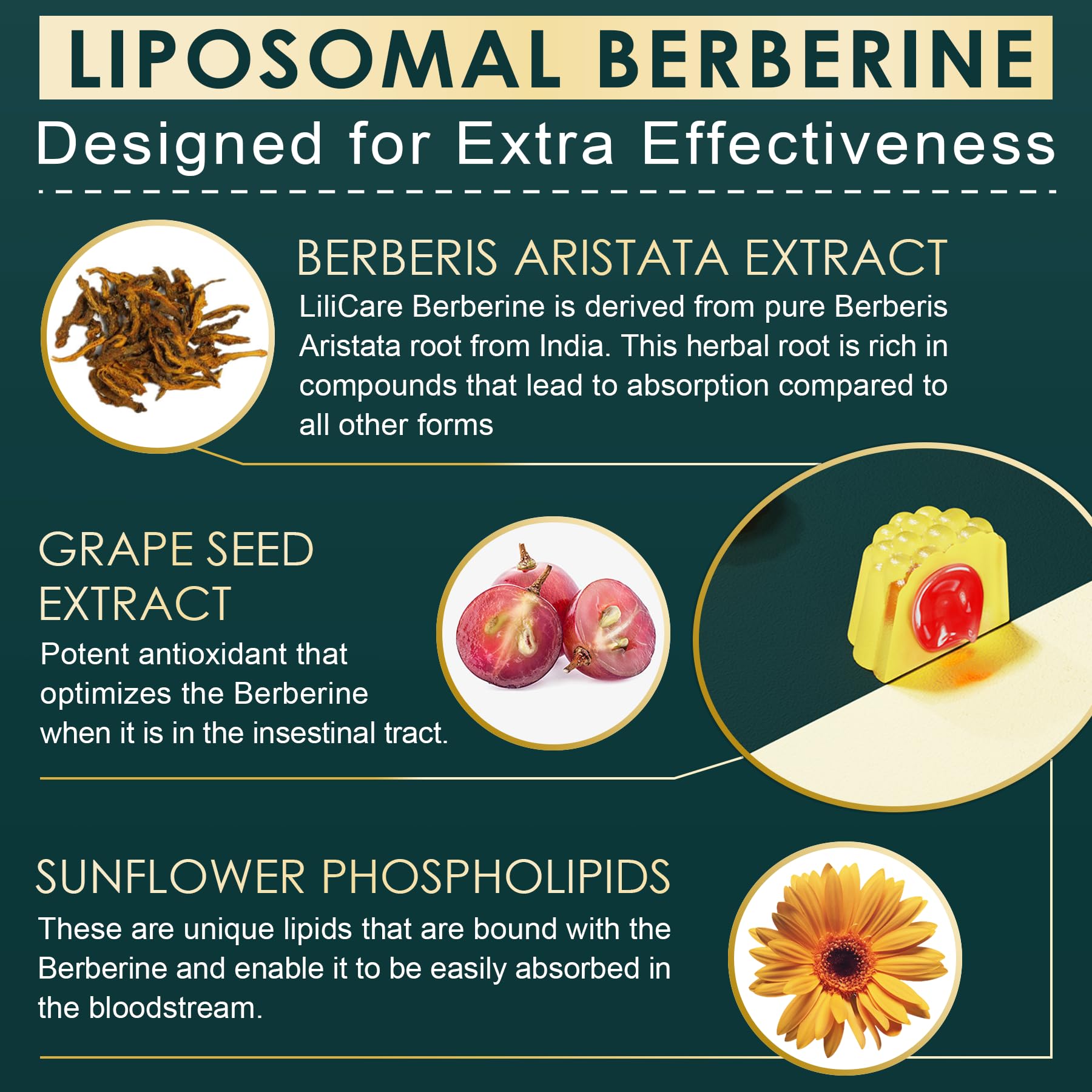 Sugar-free vegan LILICARE Berberine gummies packaging