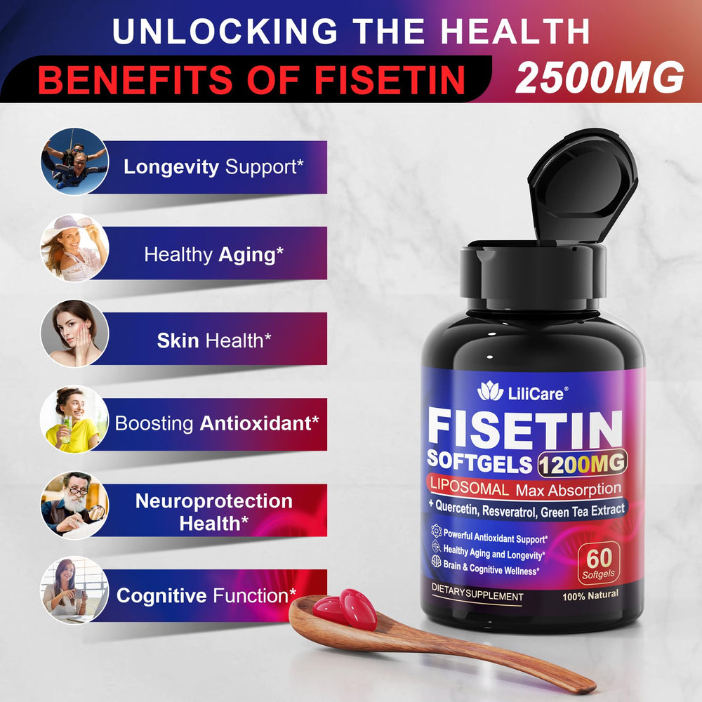 3D packaging rendering of LILICARE Fisetin