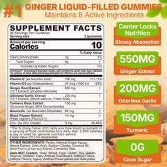 Close-up of ginger and turmeric gummies