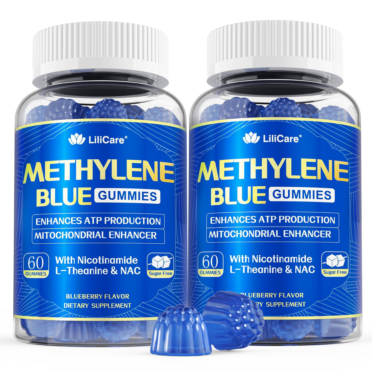 LILICARE Methylene Blue Gummies bottle front view