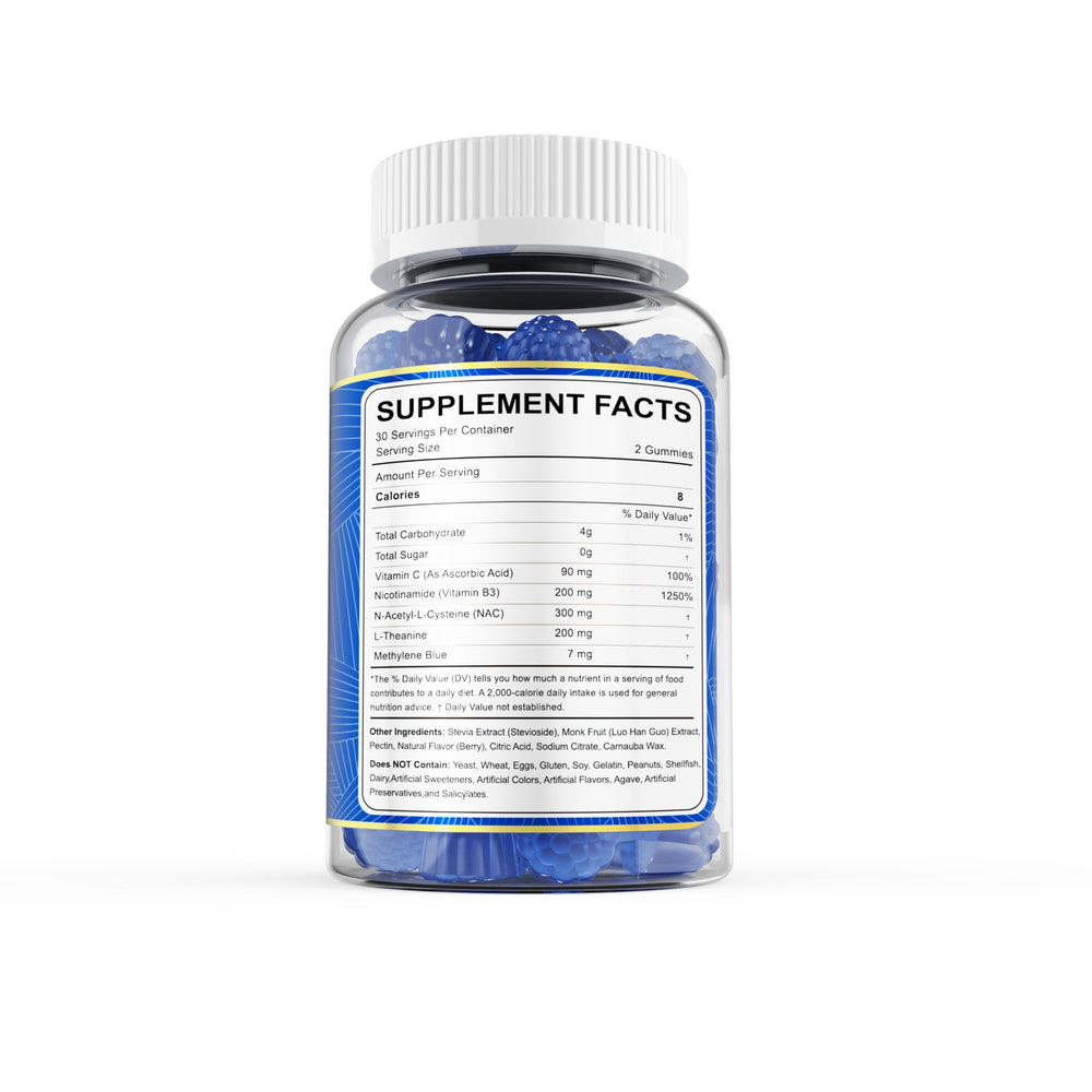 Shelf-ready bottle of LILICARE Methylene Blue Gummies