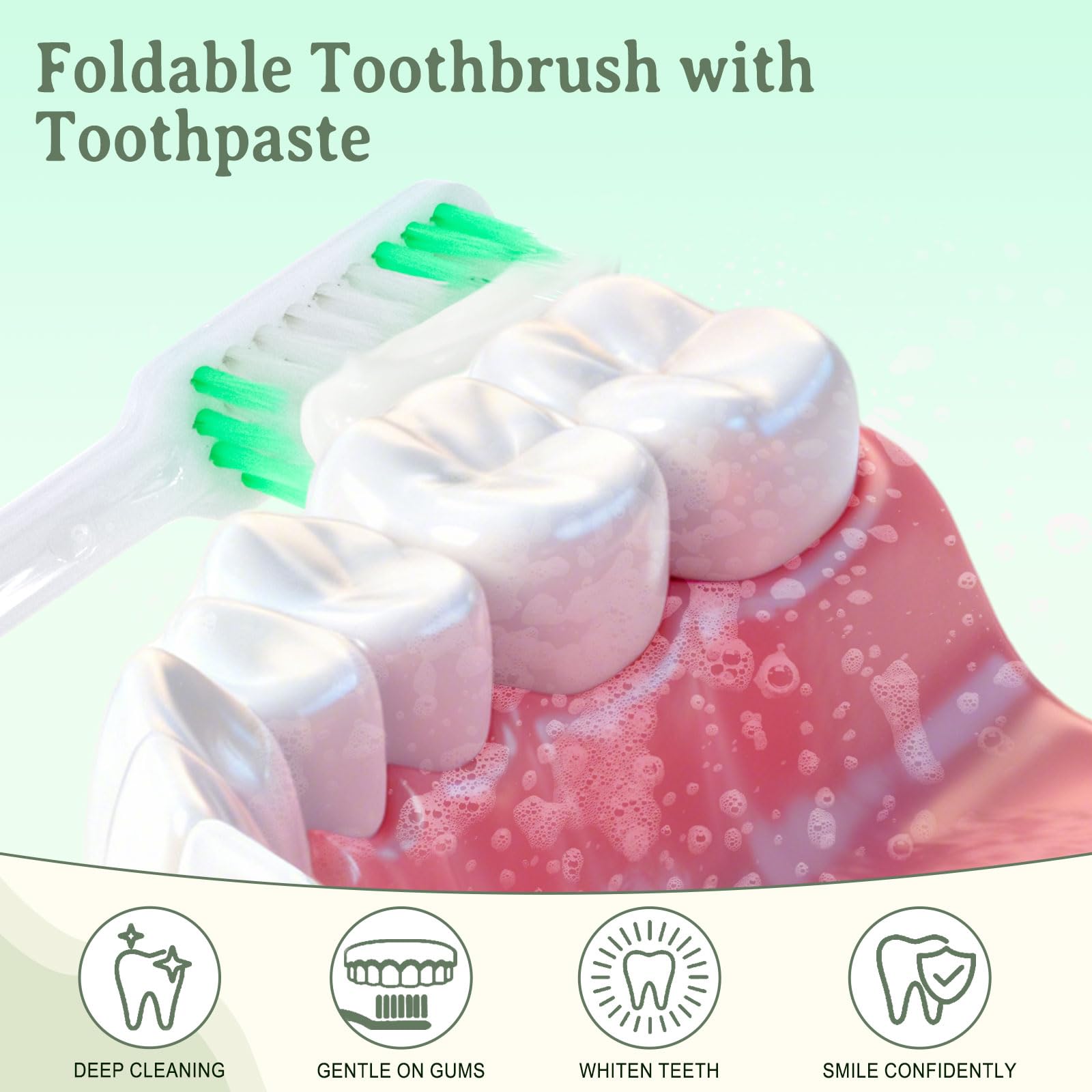 Individually packaged mini toothbrushes with toothpaste