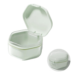 Green lilnlaty double-layer retainer storage case closed