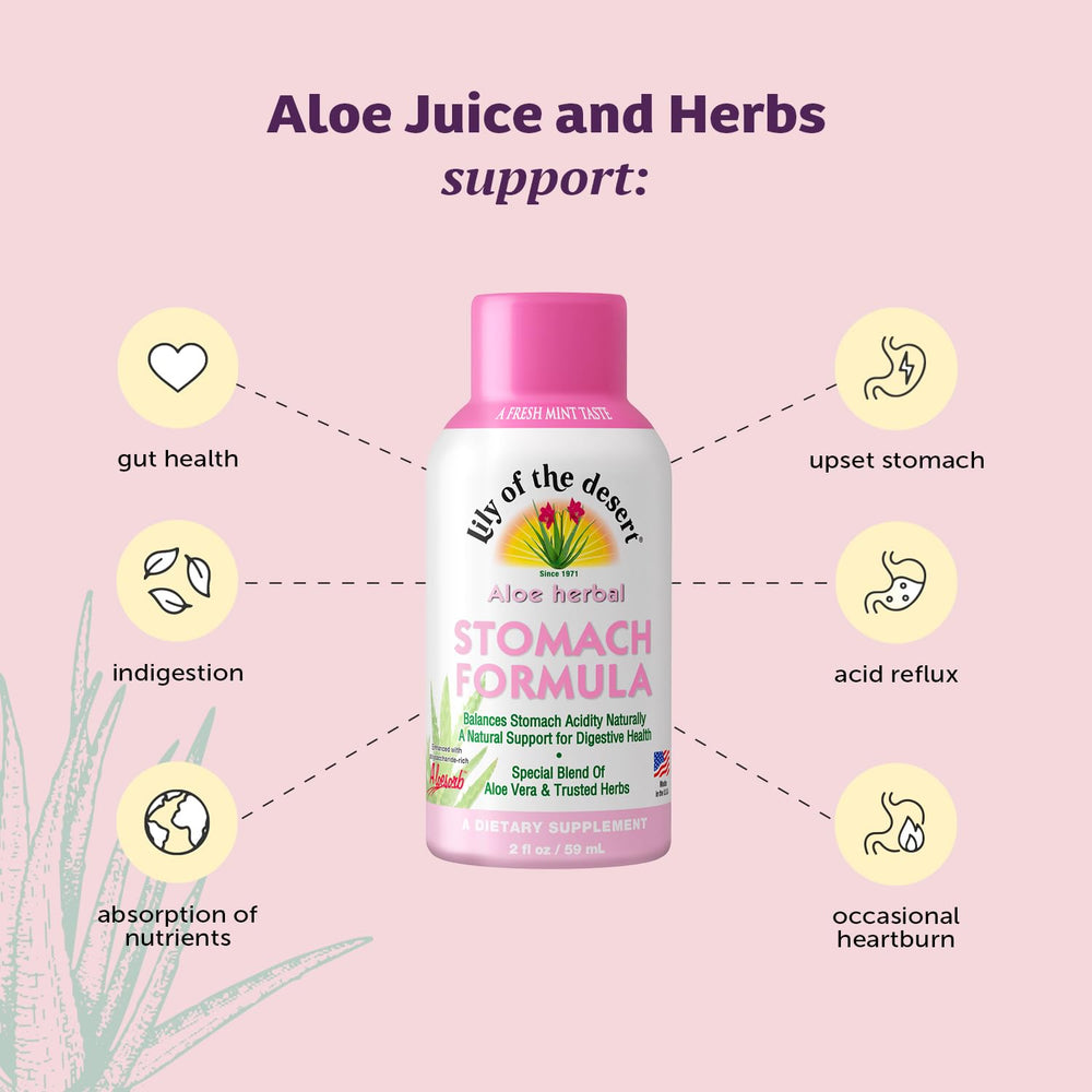 Lily of the Desert Stomach Formula Shot 12-pack – back view