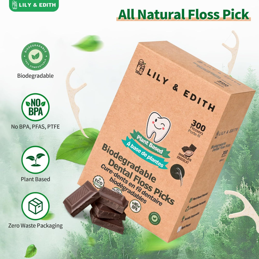 Unflavored dental floss picks suitable for the whole family