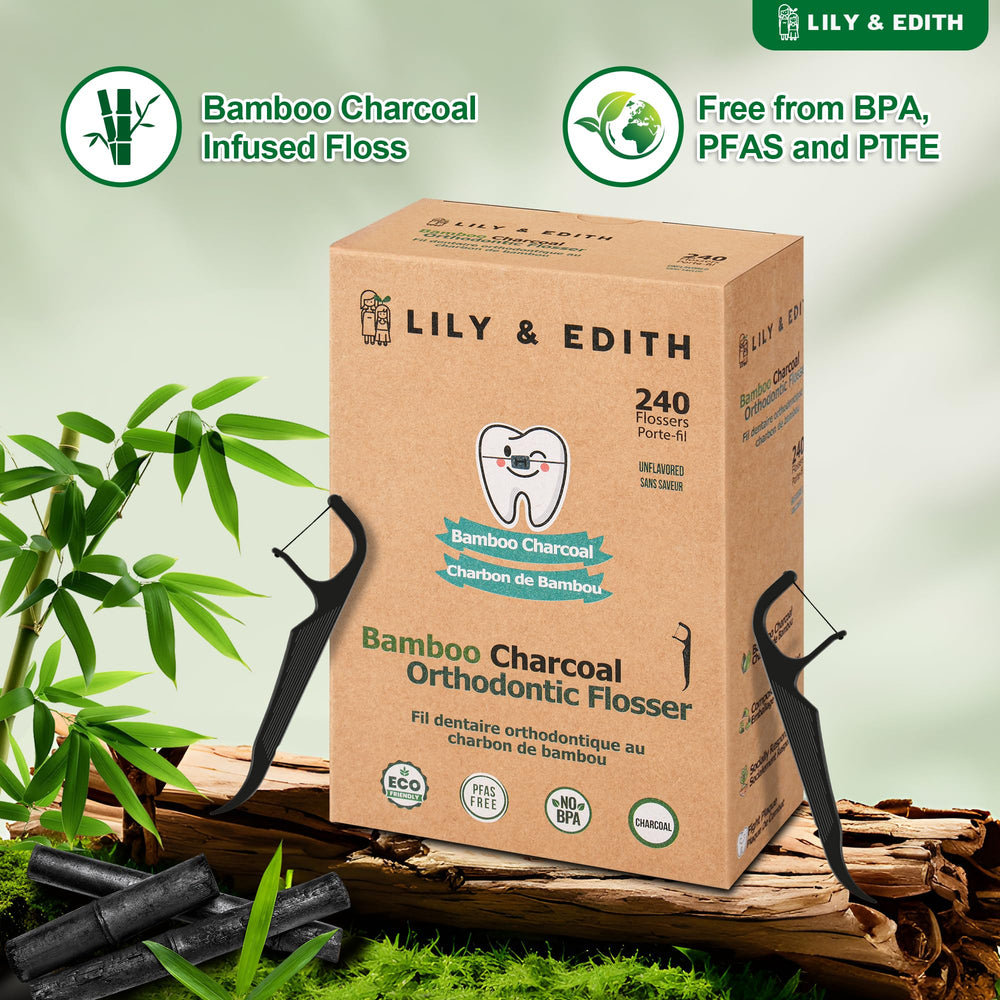 240-count Lily & Edith orthodontic flossers package