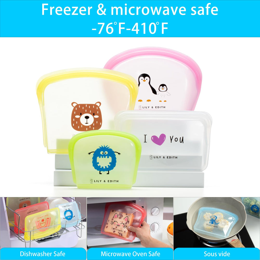 Complete Lily and Edith floss pick set in silicone bag packaging