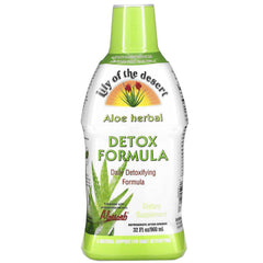 Bottle of Lily Of The Desert Aloe Vera Herbal Detox Formula 32 oz