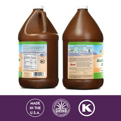 Side view of Lily of the Desert Aloe Vera Juice bottle