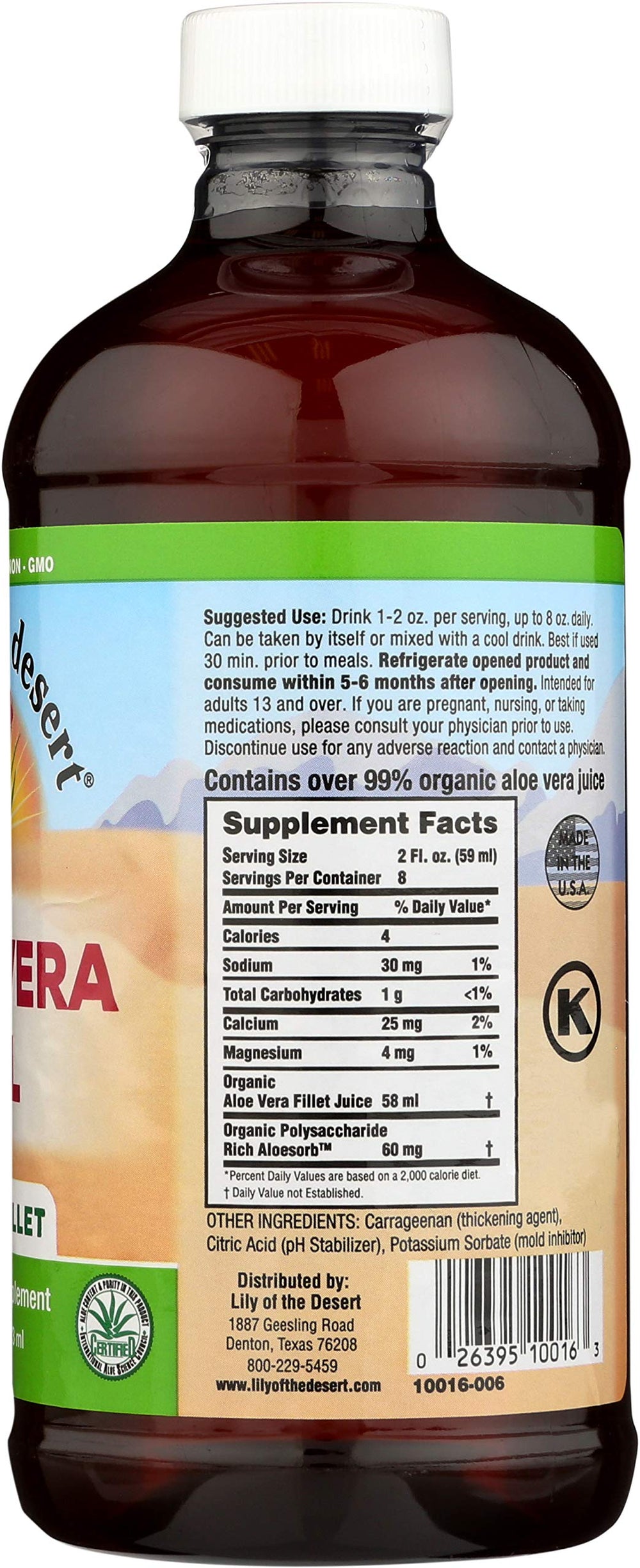 Two Lily of The Desert Aloe Vera Gel 16 oz bottles