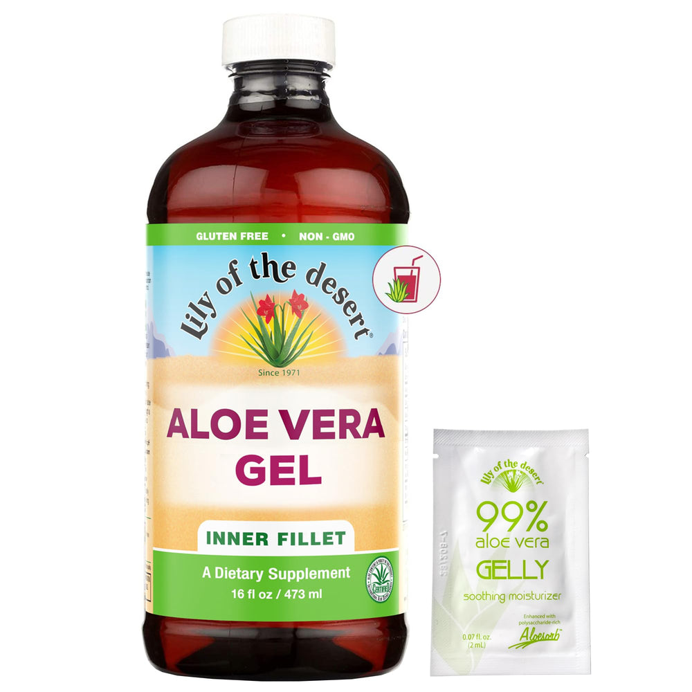 Bottle of Lily of the Desert Aloe Vera Gel Inner Fillet 16 oz