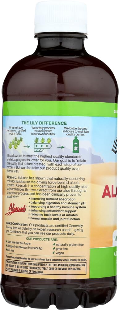 Label close-up: Lily of the Desert Aloe Vera Gel Inner Fillet 32 oz