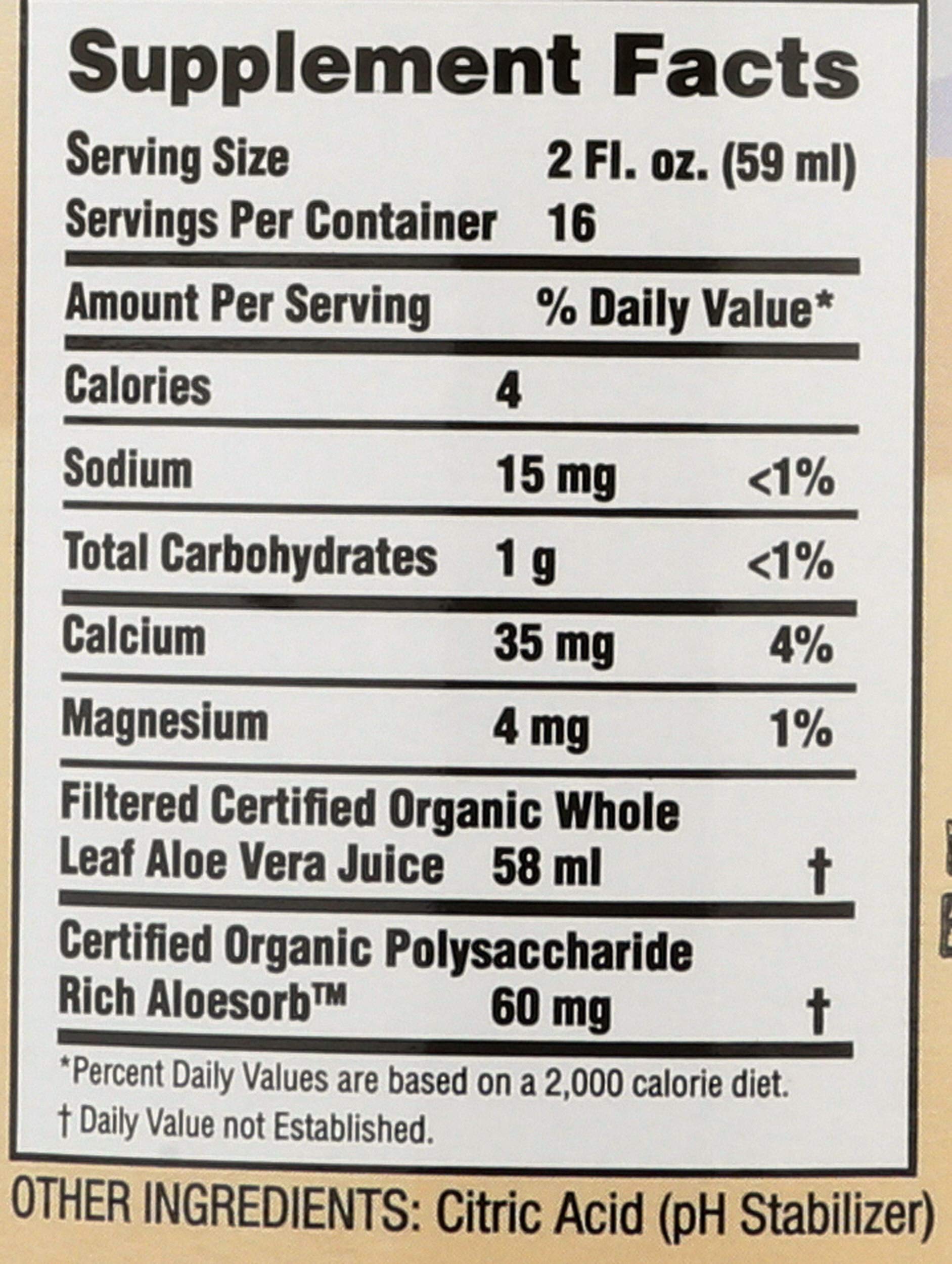 Front label of Lily Of The Desert Aloe Vera Juice Whole Leaf 32 oz