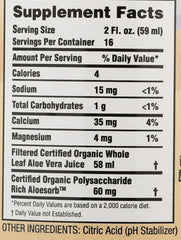 Front label of Lily Of The Desert Aloe Vera Juice Whole Leaf 32 oz