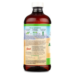Ingredients and nutrition label for Lily of the Desert Aloe Vera Juice Drink