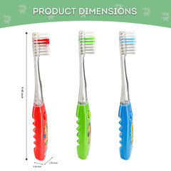 Three-pack Lily's Home Kids Toothbrushes in bright animal-themed colors