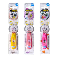Lily's Home Kids Toothbrush Set 3-pack with 2-minute timer and glow