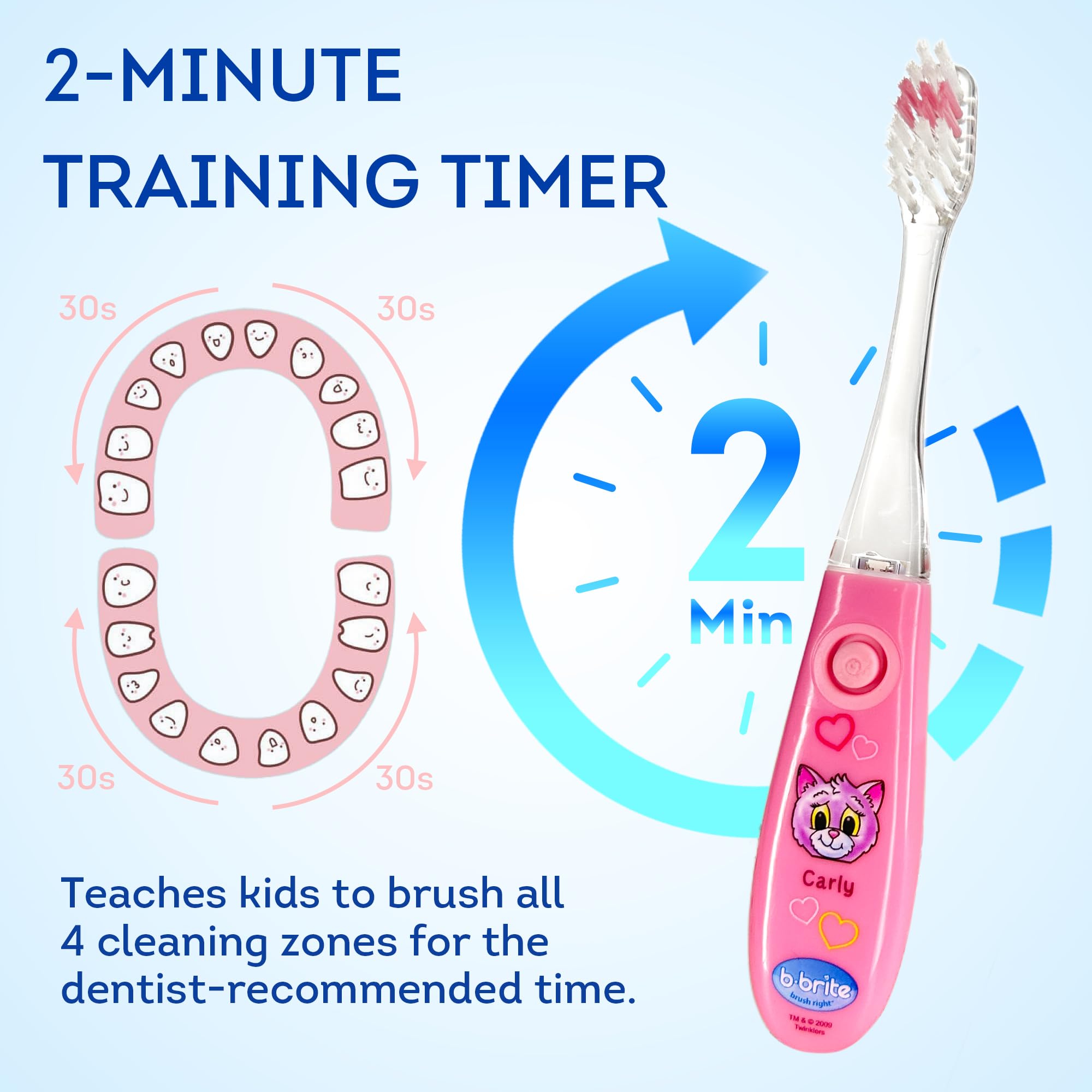 Compact travel-friendly kid's toothbrush for on-the-go
