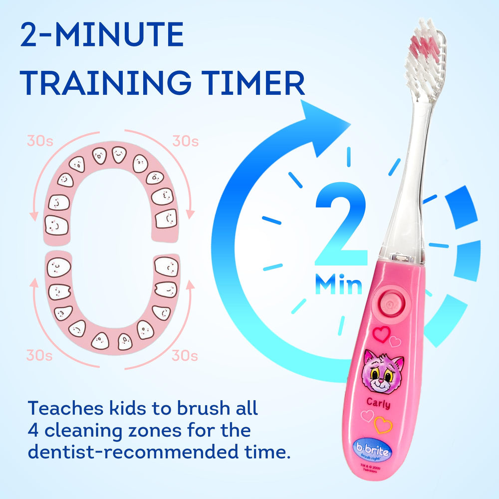 Compact travel-friendly kid's toothbrush for on-the-go