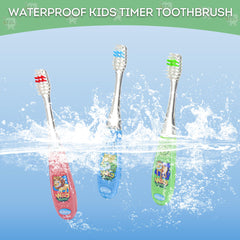 Close-up side view of Lily's Home Kids Toothbrush showcasing animal theme