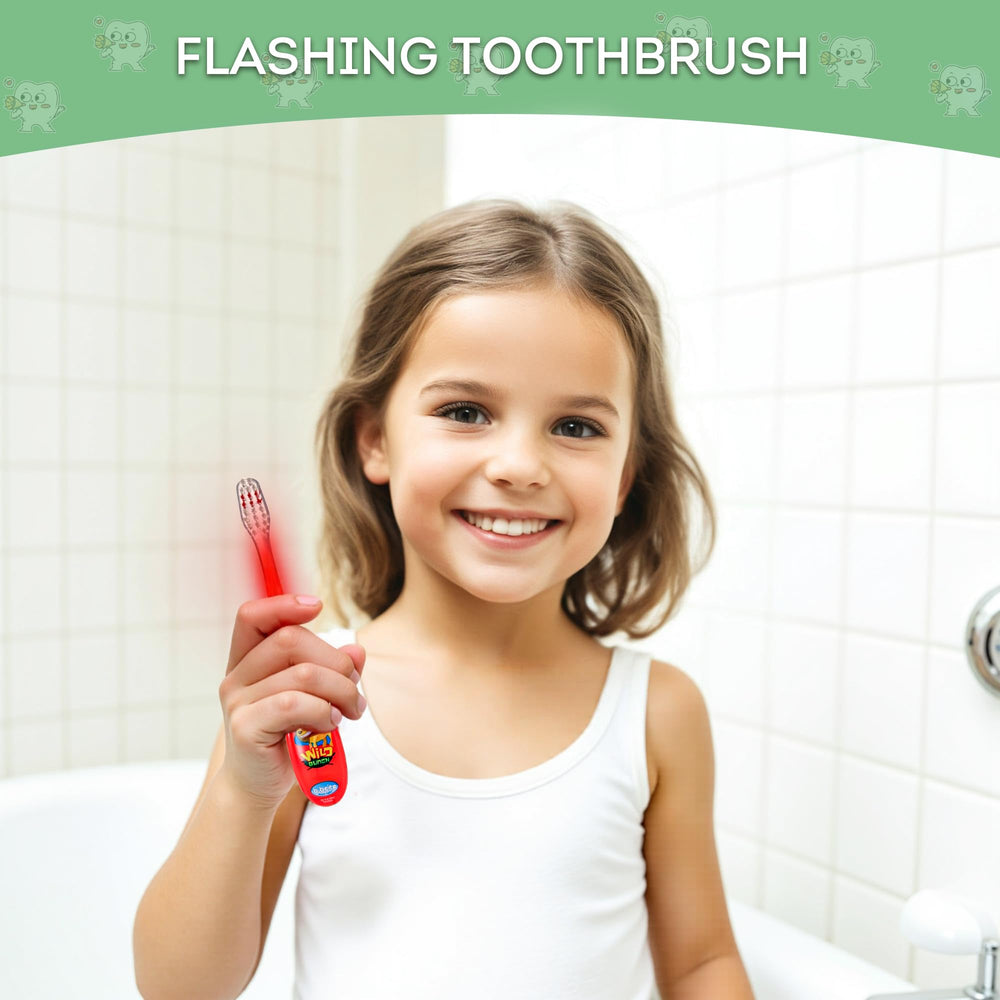 Toothbrush with built-in 2-minute timer display