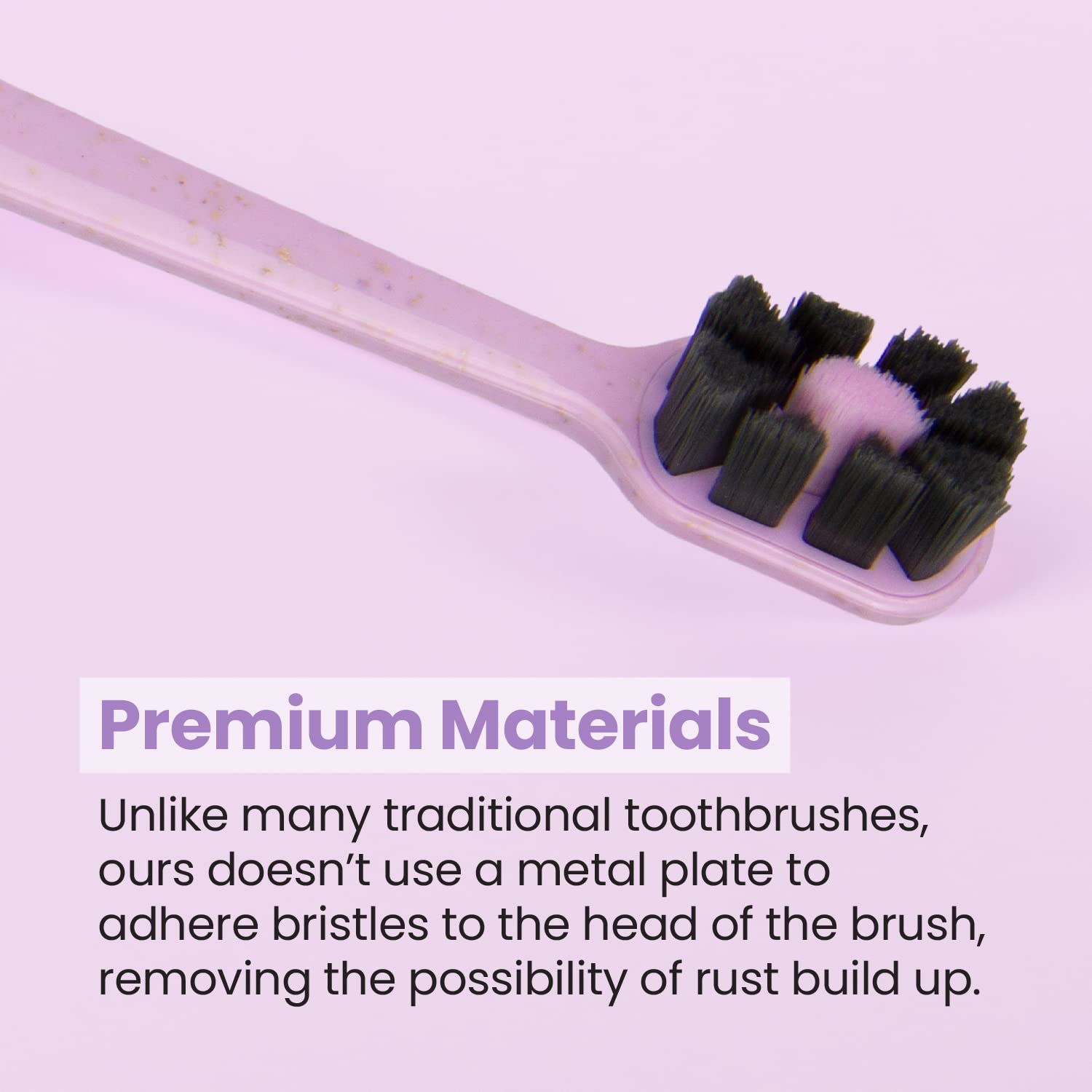 Pack of 4 toothbrushes showing color options