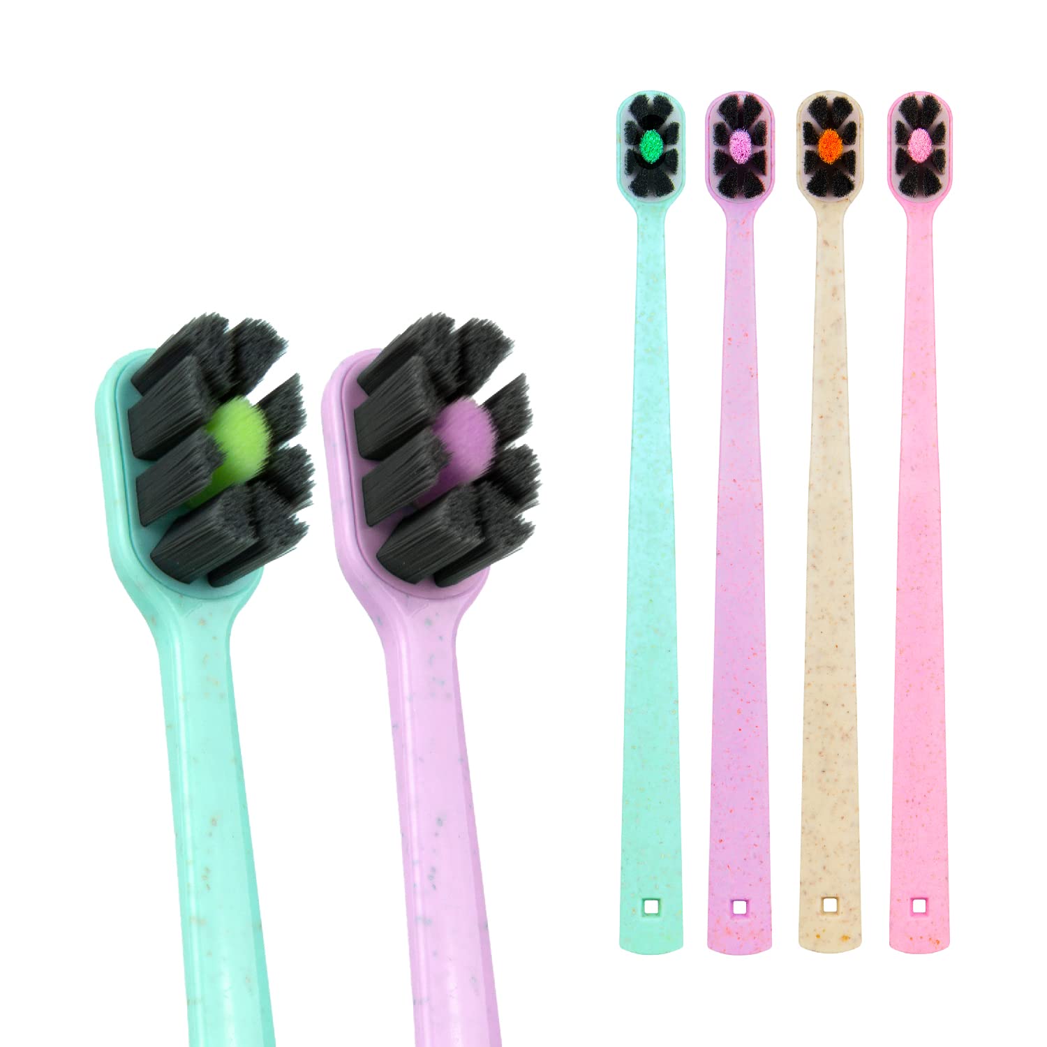 Lindo EcoCare Polishing Toothbrush pink front view