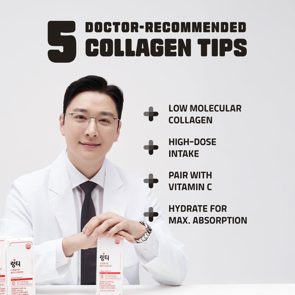 Graphic highlighting 1,000mg ultra-micro collagen for maximum absorption