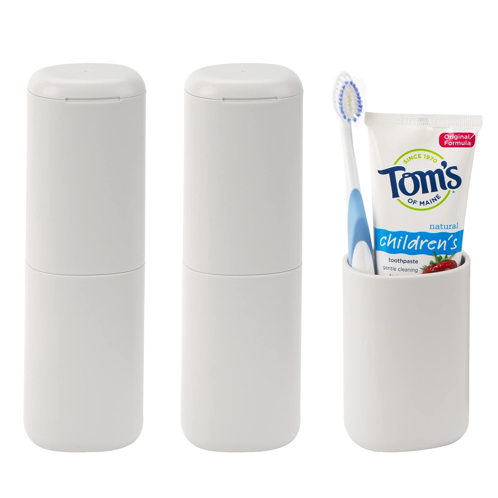 Linkidea 2-pack travel toothbrush case – front view