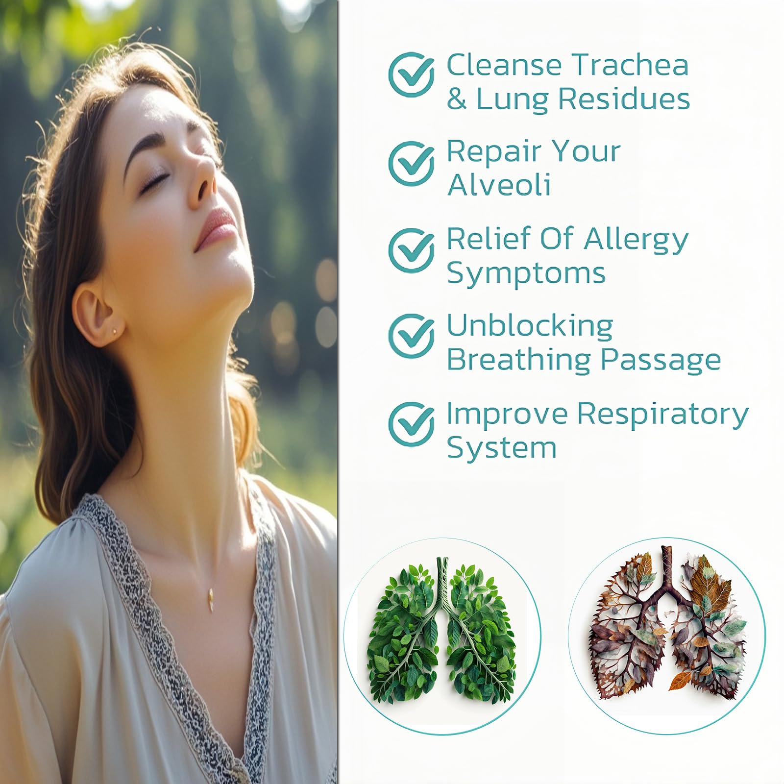 Linpel cleansing spray label details shows organic herbal blend and clean ingredients