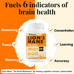 Close-up of 50:1 Lions Mane extract label showing 1,400 mg