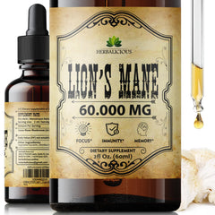 Hero image of Lion's Mane extract 2 oz bottle