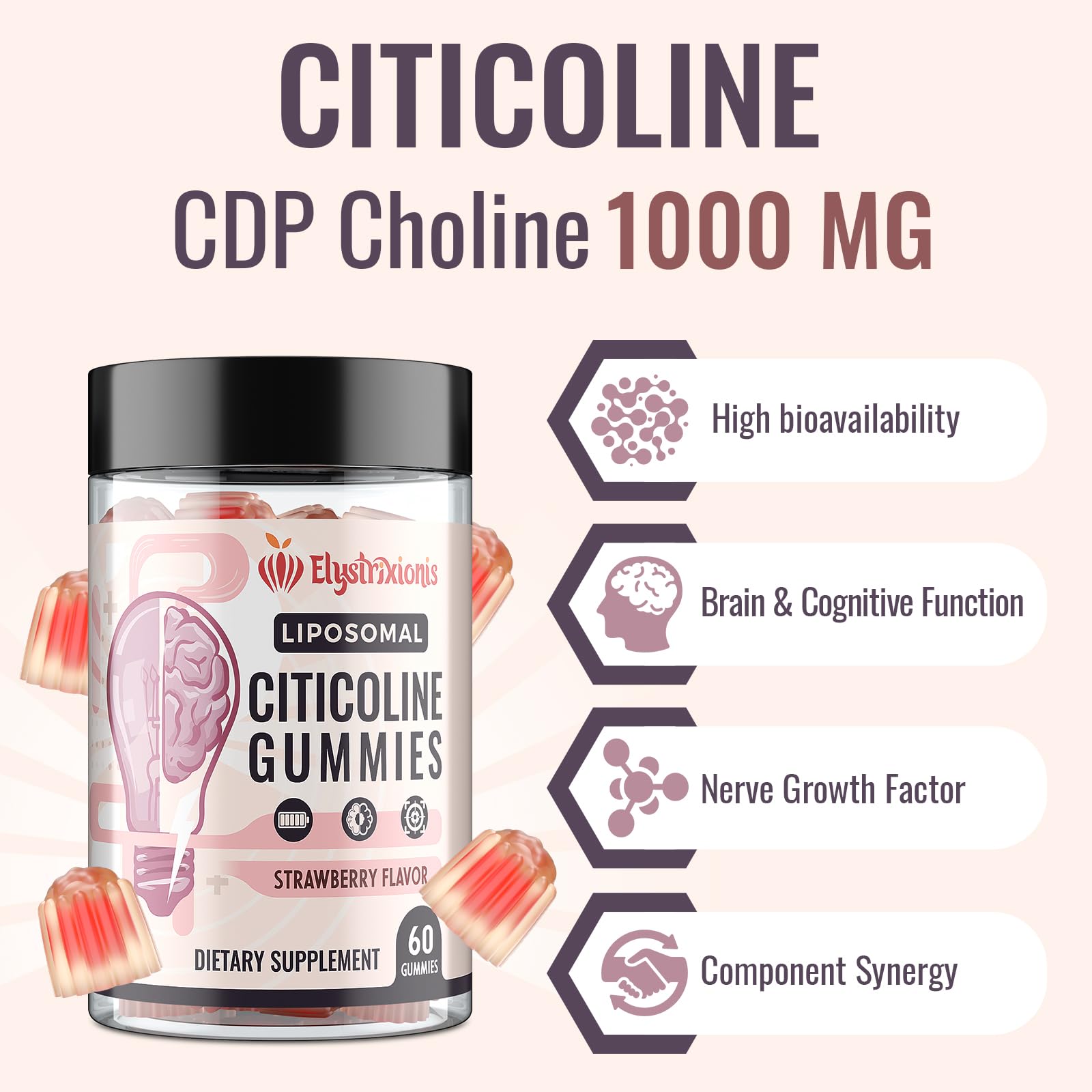 Lion's Mane mushroom with omega-3, CoQ10, and caffeine complex