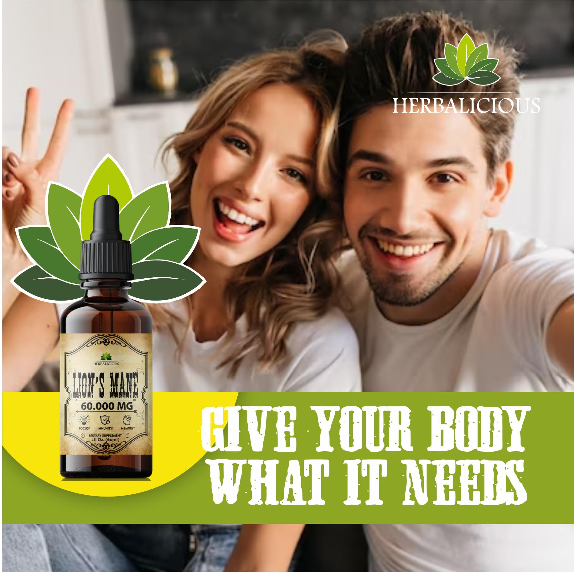 Organic non-GMO gluten-free Lion's Mane formula