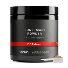 Lion's Mane powder bottle label with 90g - 01