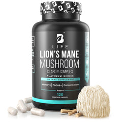 Lion's Mane mushroom capsules for memory, focus and clarity