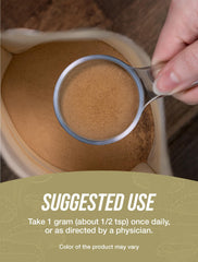 Lions Mane powder ingredients and nutrition label