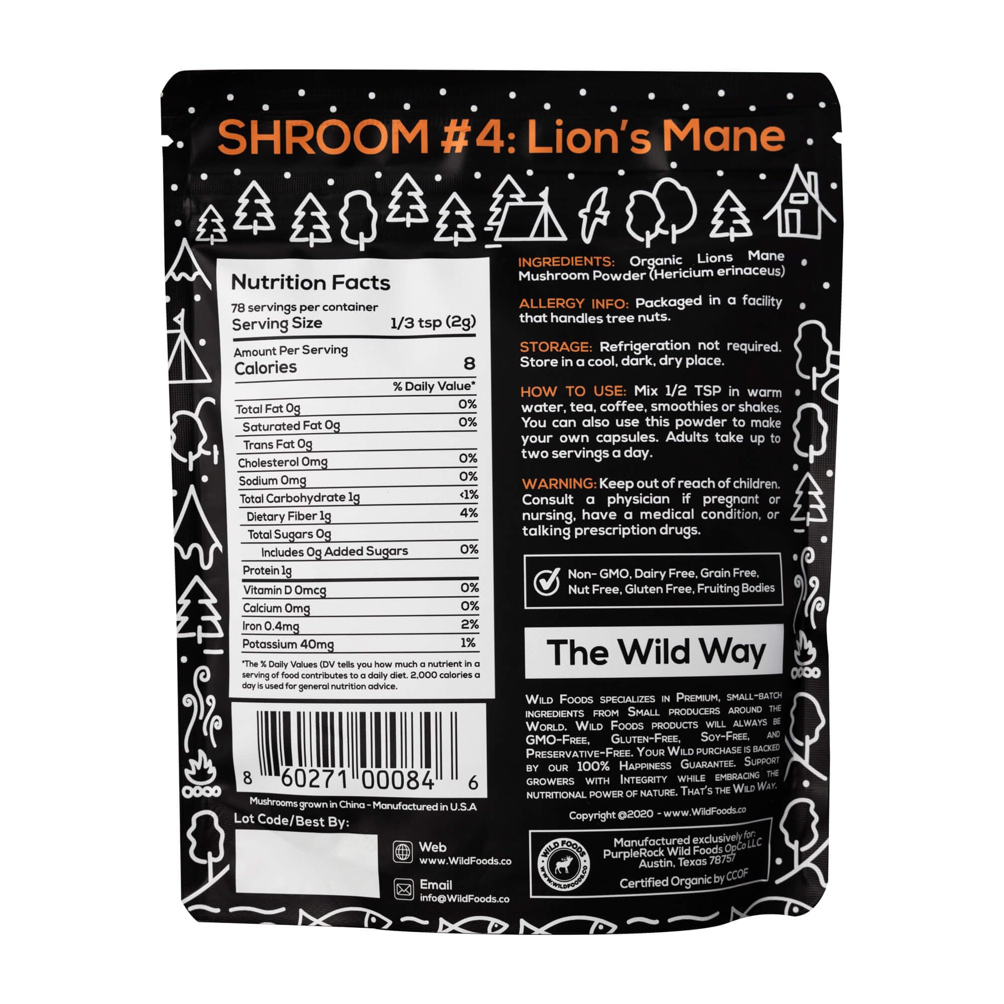 Triple hot-water extracted Lions Mane 10:1 powder