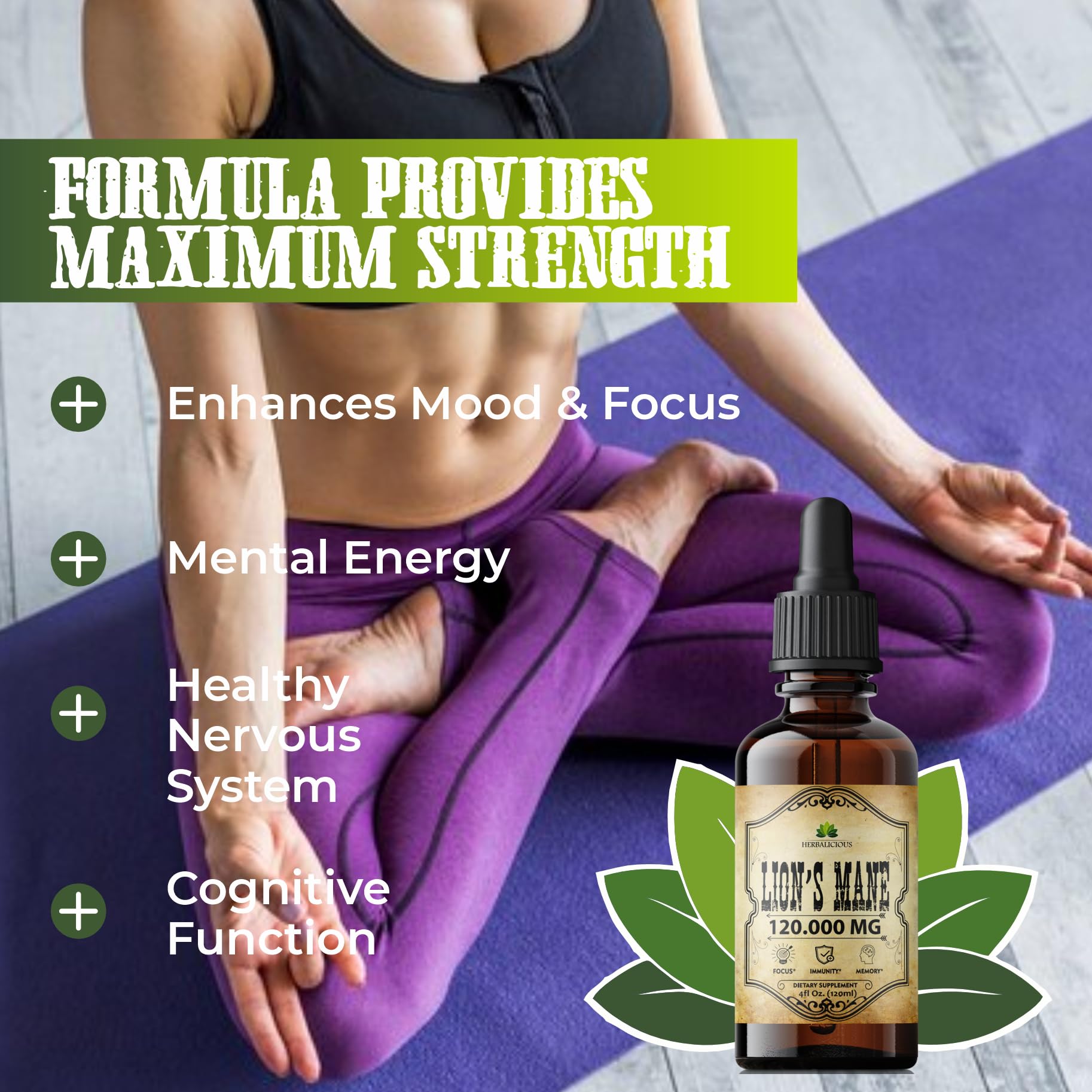 Lion’s Mane Liquid Tincture 4 oz bottle