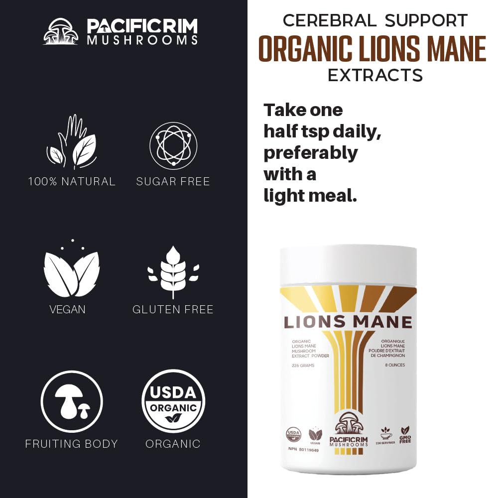 Dual extraction process for Lions Mane powder