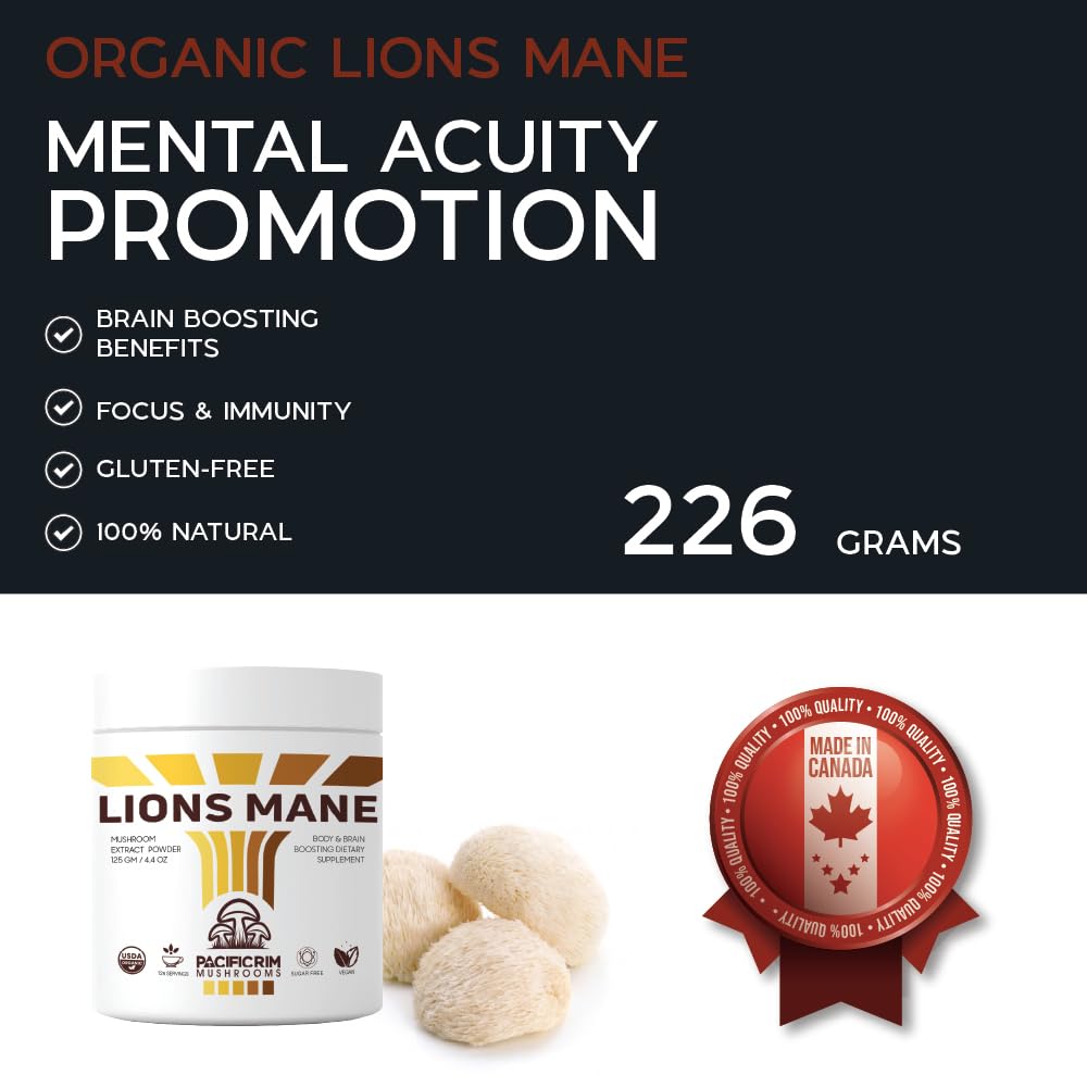 Hand-picked organic Lions Mane mushrooms