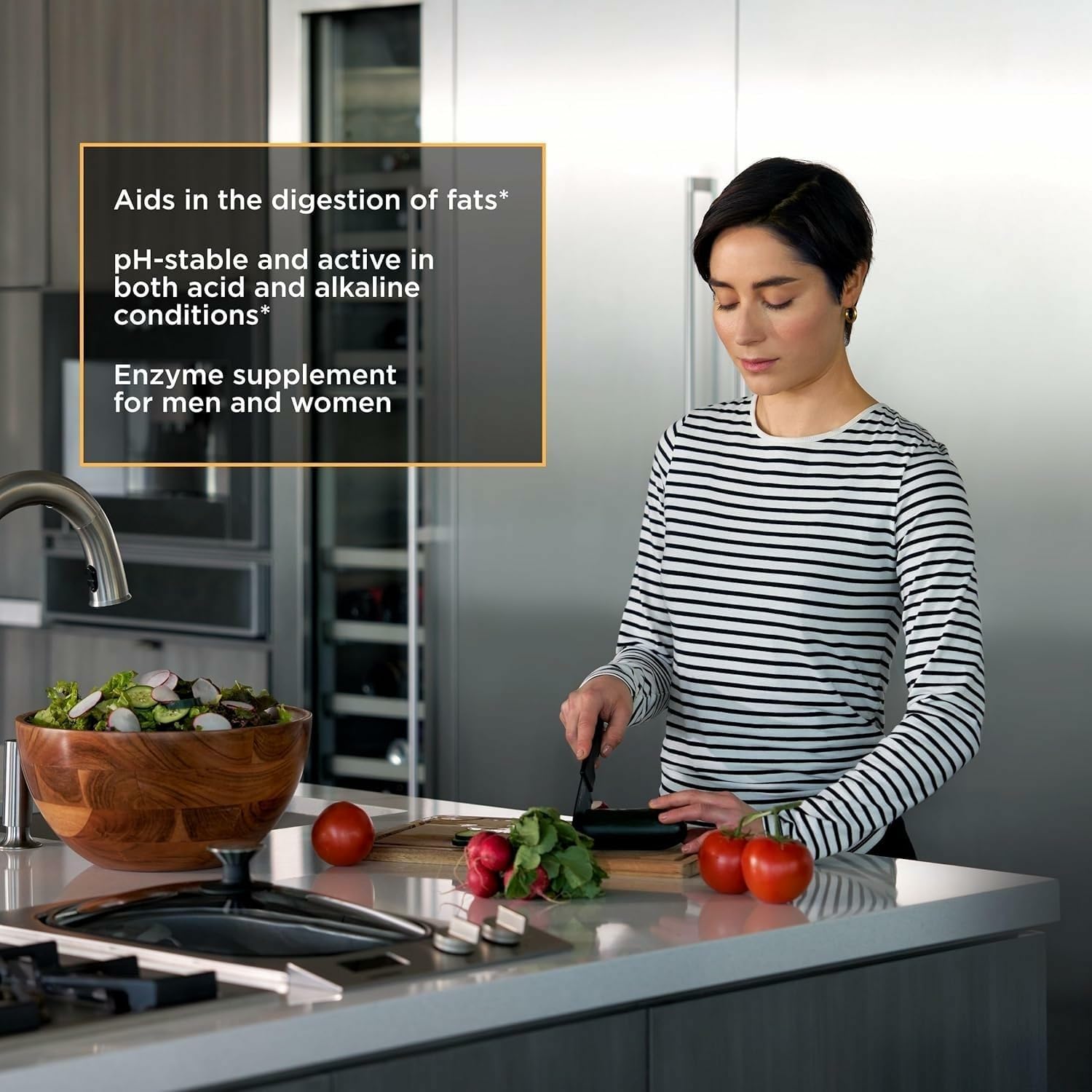 Supplement facts panel for Lipase Concentrate-HP