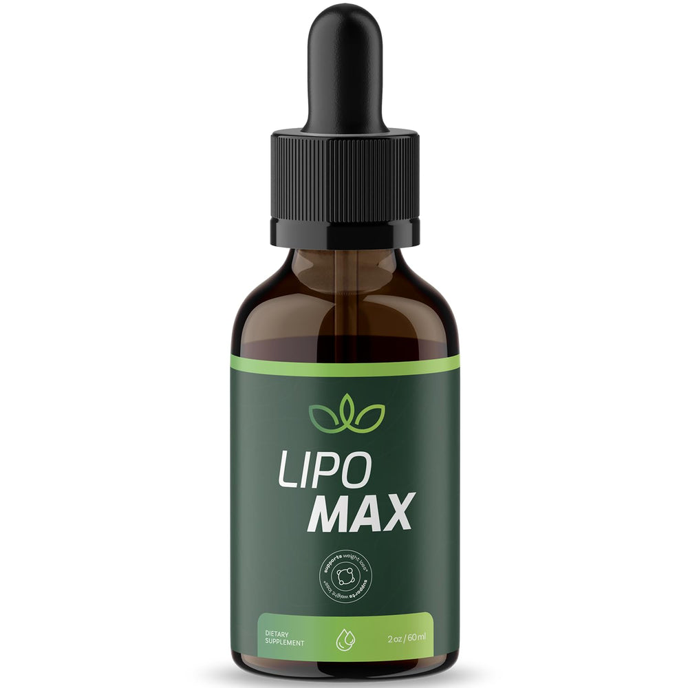 Front view of Lipo Max Drops bottle