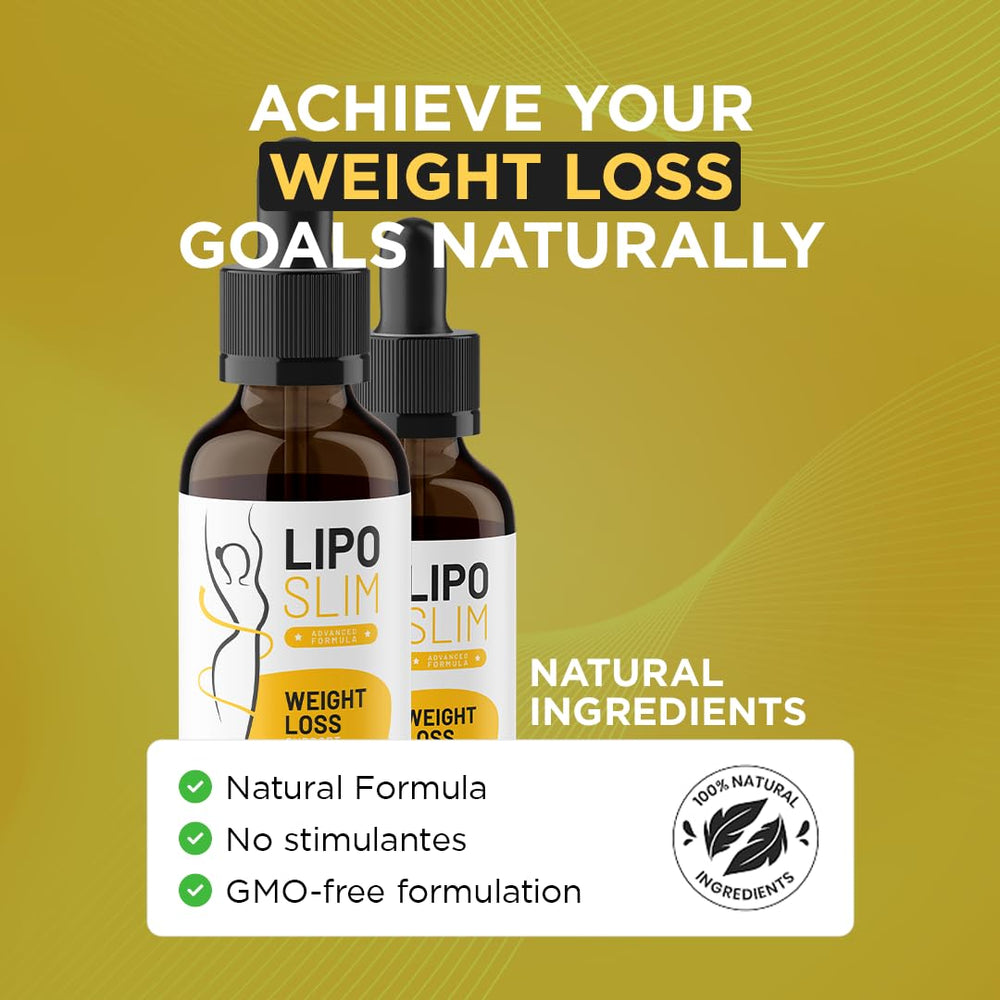 Lipo Slim 60ml liquid supplement bottle close-up
