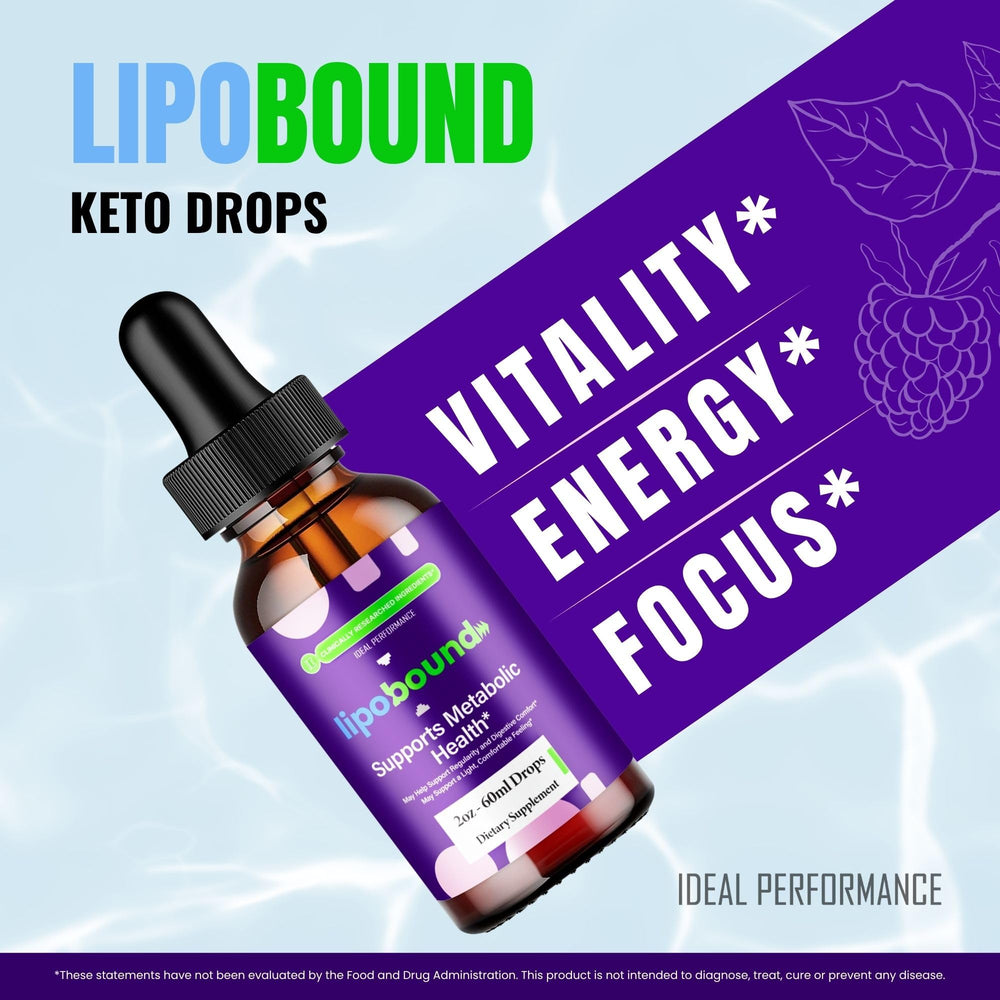Lipobound Drops label highlighting keto formula