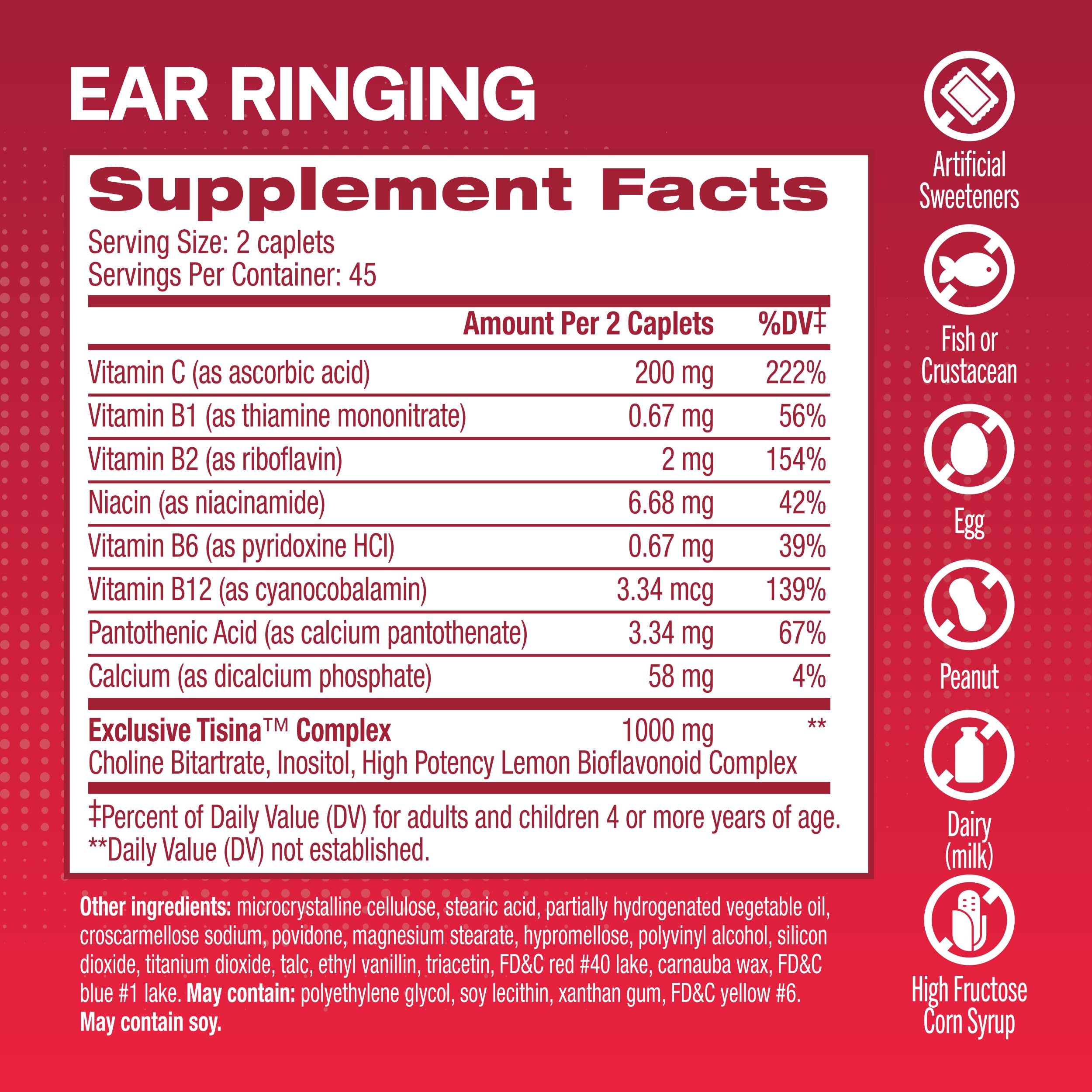 Graphic showing inner ear support with natural bioflavonoids