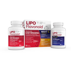 Front view of Lipo Flavonoid Day & Night Combo Kit with 60 day and 30 night caplets