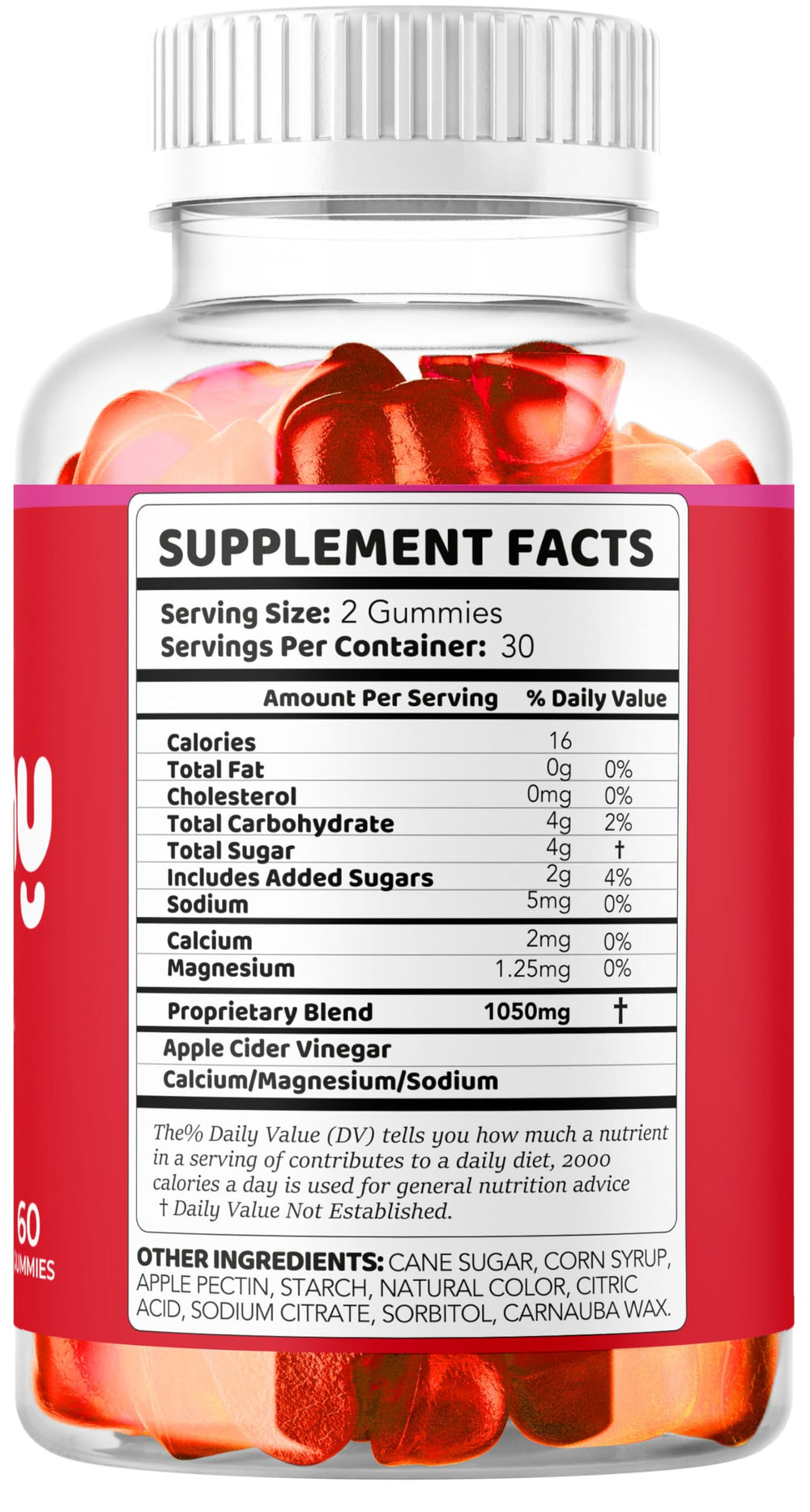 Label close-up on LipoGummy bottle