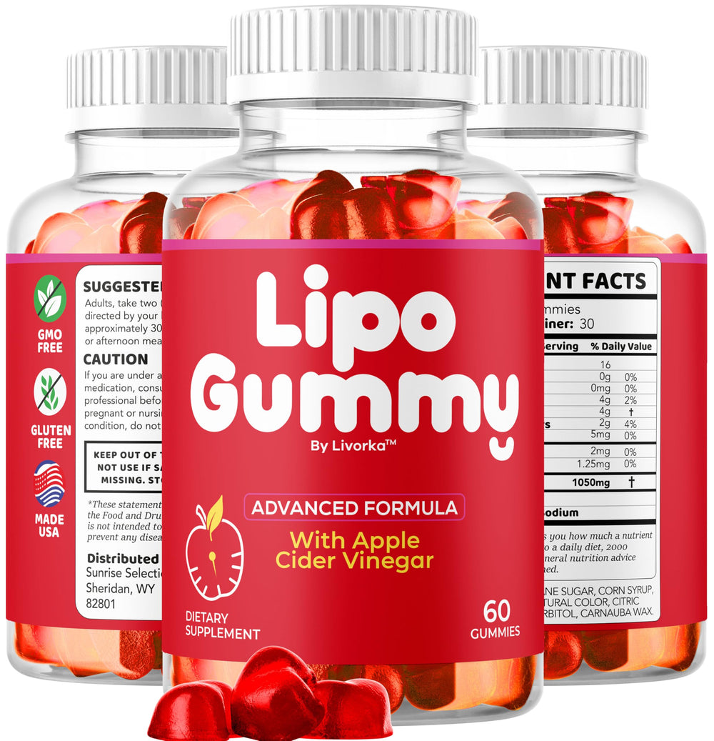 Wellness concept with LipoGummy bottle