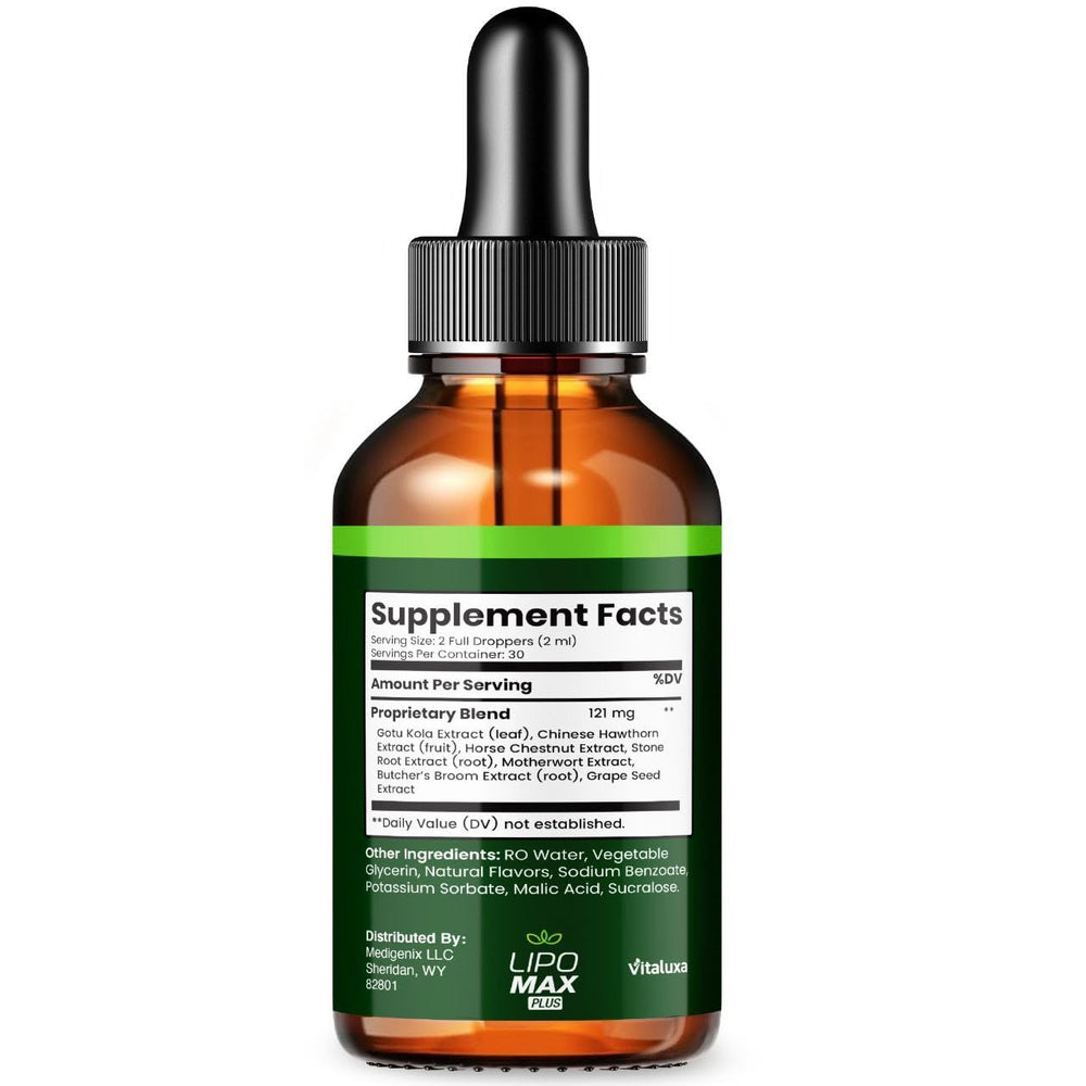 All-natural ingredients label for Lipomax